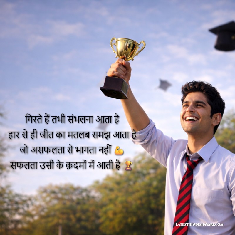 Motivational shayari about learning from failure