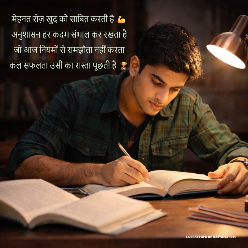 Hard work and discipline motivational shayari
