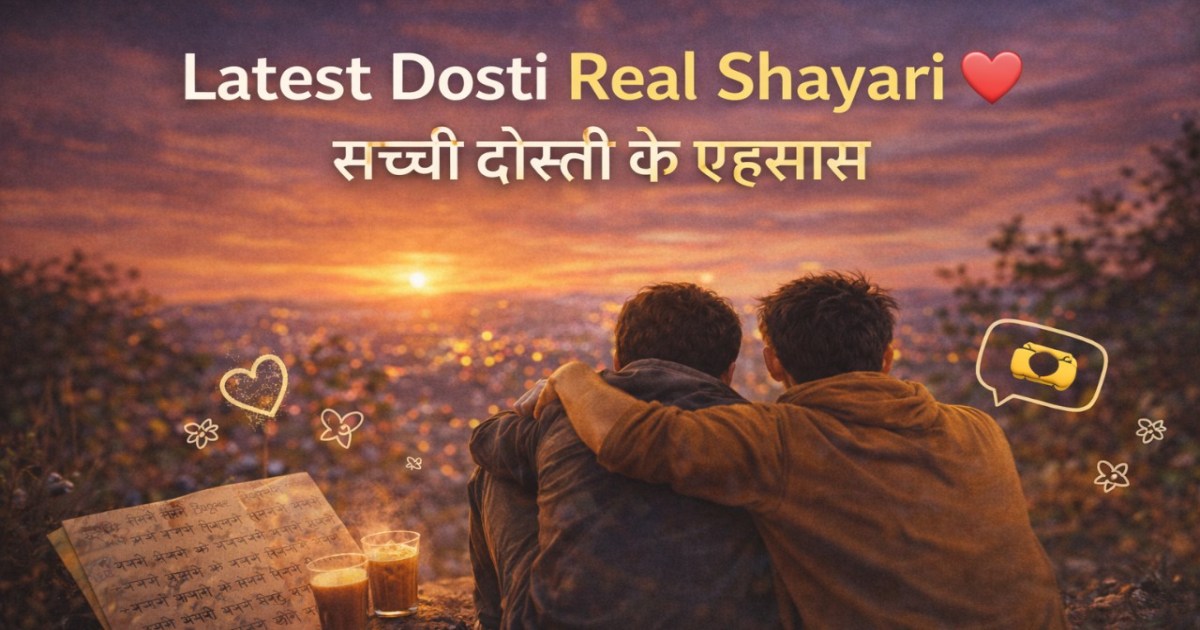 Sachi aur real dosti ke ehsaas wali shayari image