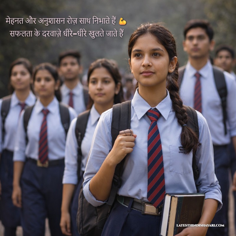 Student focus on hard work and success