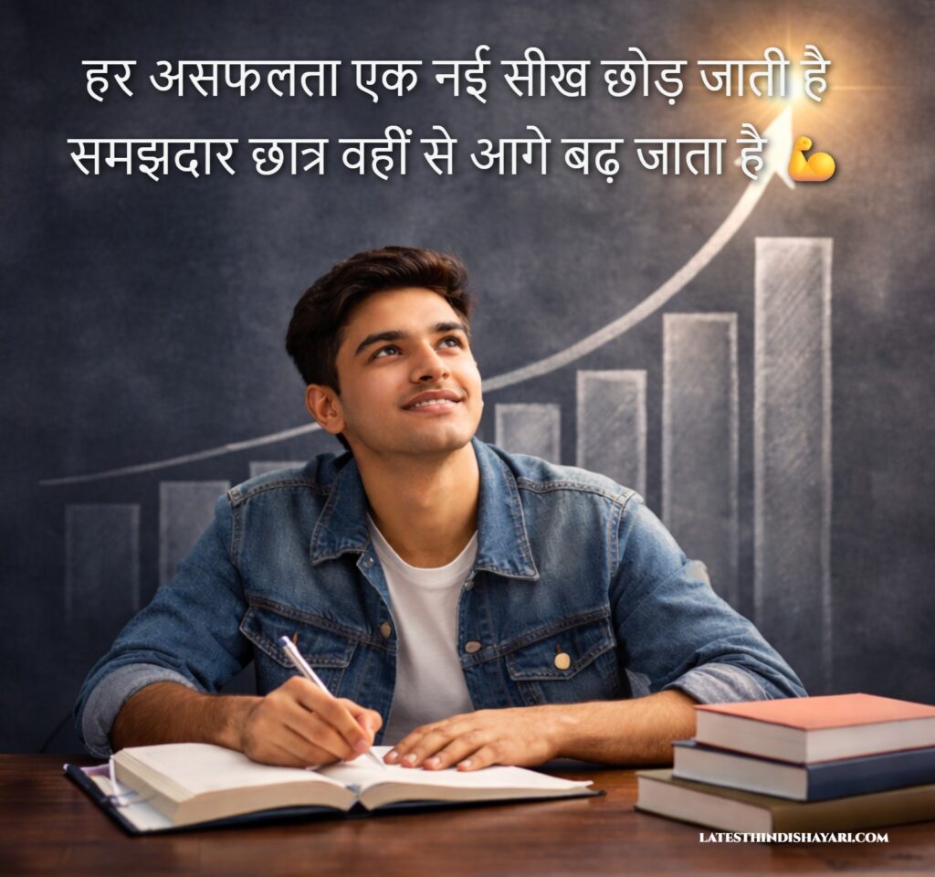 Students inspired by success shayari