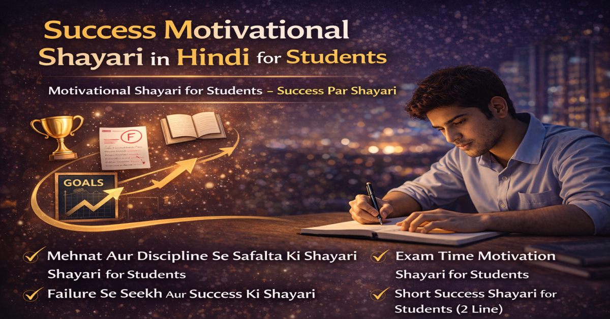 Motivational shayari for students about success, exams and career