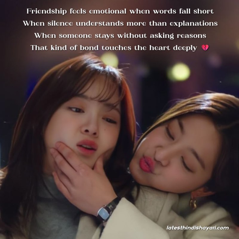 Emotional friendship shayari with heartfelt feelings