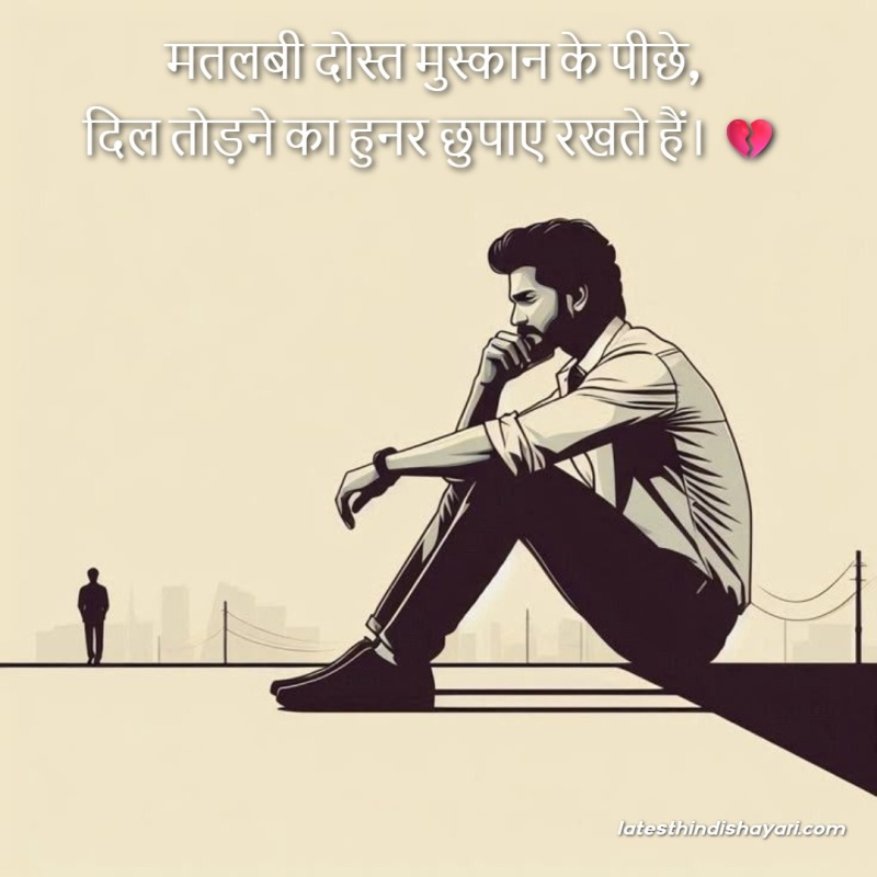 Emotional shayari about selfish friends