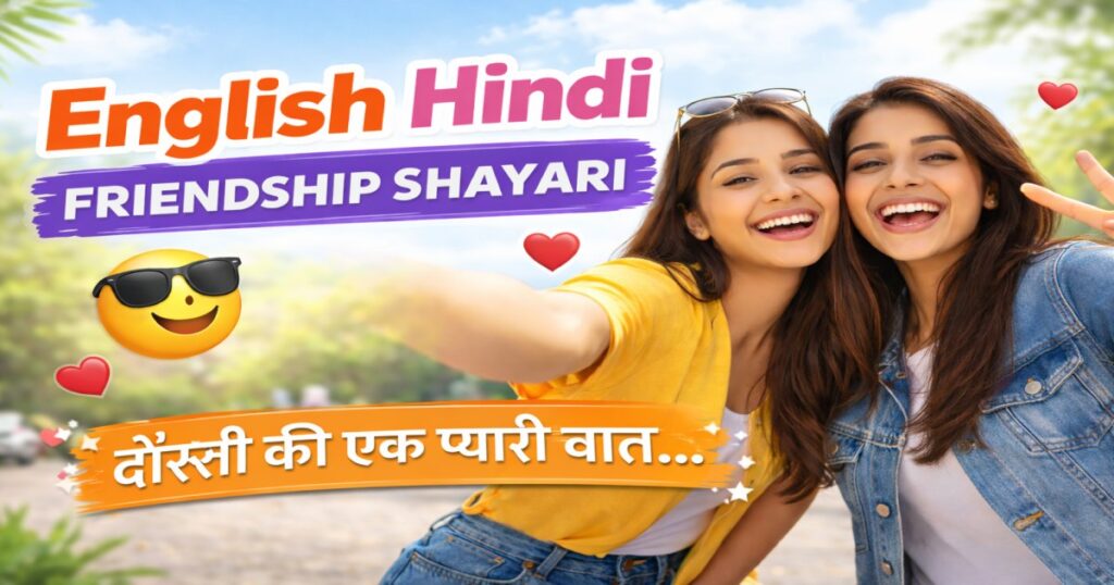 English Hindi friendship shayari