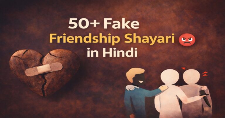 Fake Friendship Shayari in Hindi