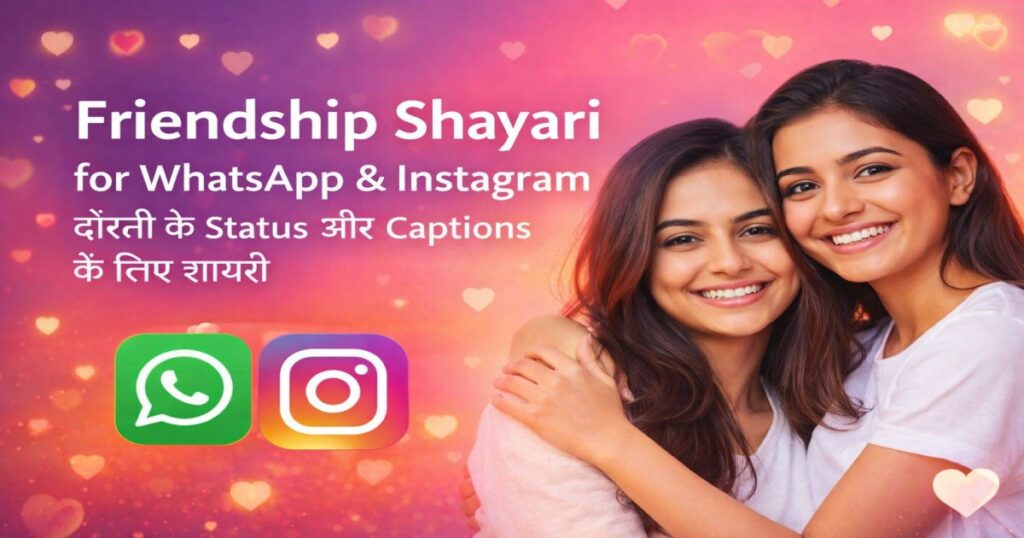 Friendship shayari for WhatsApp & Instagram status and captions