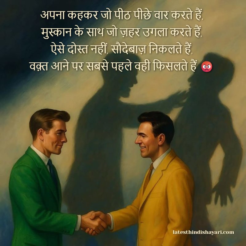 नकली दोस्तों पर शायरी