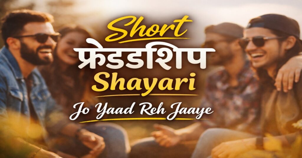 Short friendship shayari in 2 line