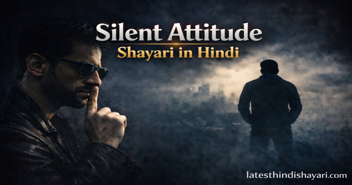 Silent Attitude Shayari in Hindi with royal silent swag