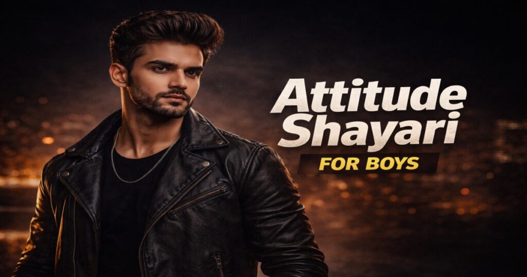 Attitude shayari for boys with confident vibe