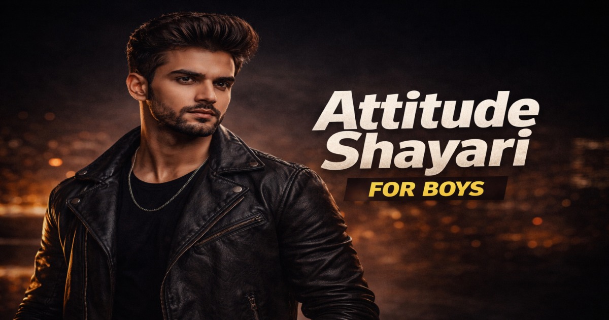 Attitude shayari for boys with confident vibe