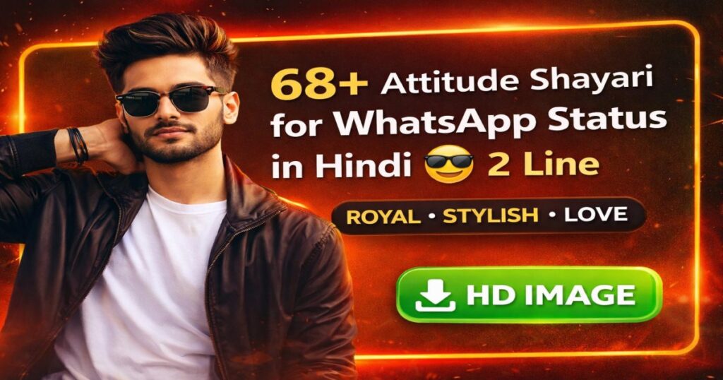 Attitude Shayari for WhatsApp Status in Hindi 2 Line