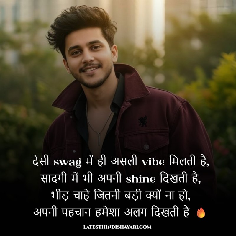 Desi swag shayari with attitude