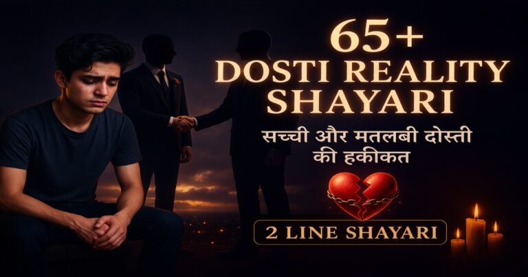 Dosti Reality Shayari emotional friendship image