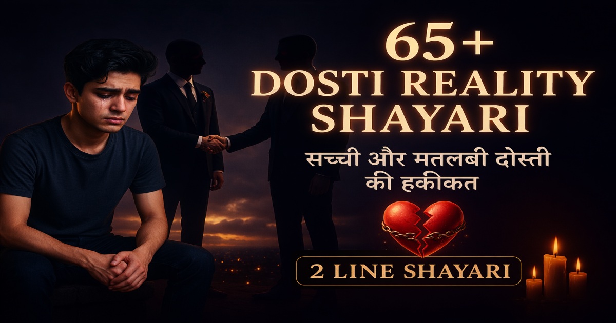 Dosti Reality Shayari emotional friendship image
