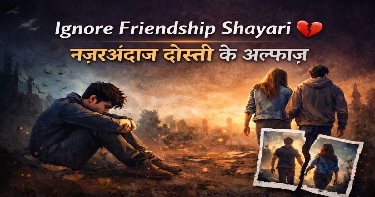 Sad Ignore Friendship Shayari in Hindi
