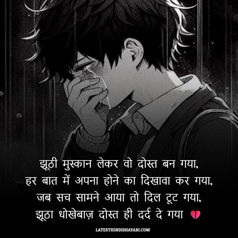 jhuthe dhokebaaz dost shayari