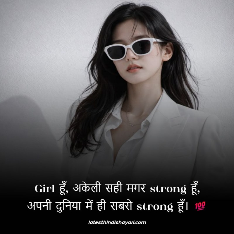 girls alone attitude shayari