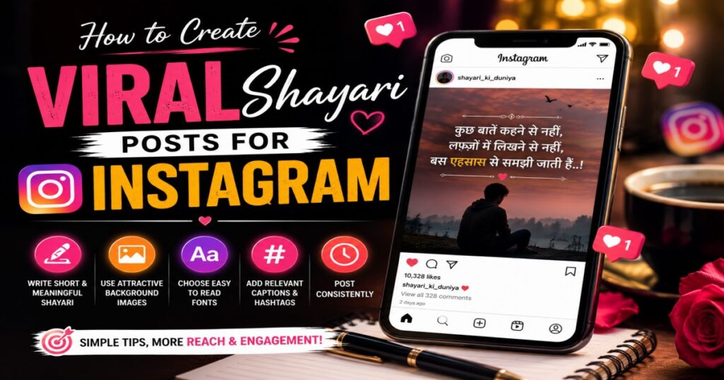 Create Viral Shayari Posts for Instagram
